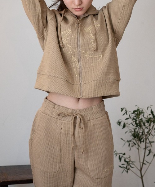 AMATERAS（アマテラス）の「waffle zip-up sweater（スウェット）」 - WEAR