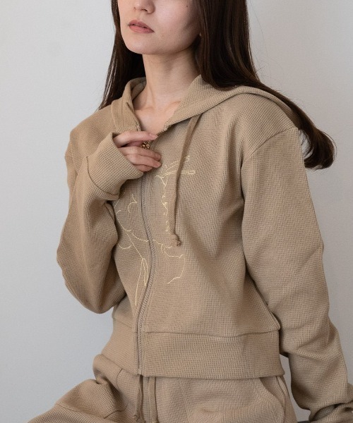 AMATERAS（アマテラス）の「waffle zip-up sweater（スウェット）」 - WEAR