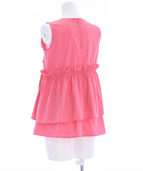 clear（クリア）の「アシンメトリーティアードノースリブラウス（シャツ/ブラウス・レディース・ブラック/ピンク/オフホワイト・F）」の5枚目の写真