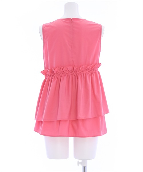 clear（クリア）の「アシンメトリーティアードノースリブラウス（シャツ/ブラウス・レディース・ブラック/ピンク/オフホワイト・F）」の10枚目の写真