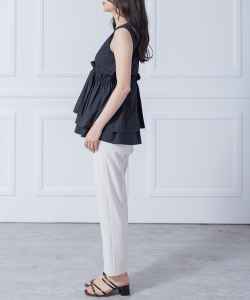 clear（クリア）の「アシンメトリーティアードノースリブラウス（シャツ/ブラウス・レディース・ブラック/ピンク/オフホワイト・F）」の20枚目の写真