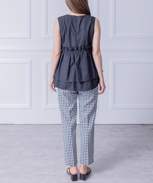 clear（クリア）の「アシンメトリーティアードノースリブラウス（シャツ/ブラウス・レディース・ブラック/ピンク/オフホワイト・F）」の17枚目の写真