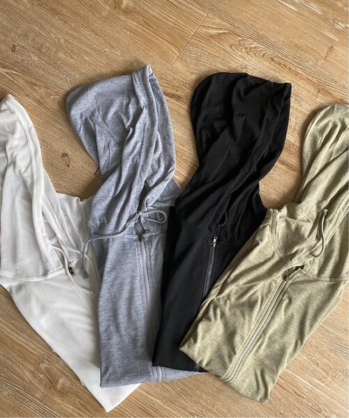 LBC（エルビーシー）の「UVパーカー M（パーカー・レディース・オリーブ/ライトグレー/ブラック/オフホワイト・M）」の14枚目の写真