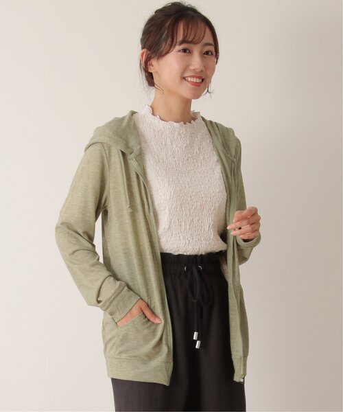 LBC（エルビーシー）の「UVパーカー M（パーカー・レディース・オリーブ/ライトグレー/ブラック/オフホワイト・M）」の6枚目の写真