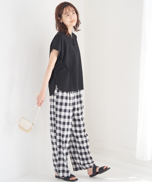 ROPE' PICNIC（ロペピクニック）の「スキッパーカットトップス（Tシャツ/カットソー・レディース・ブラック/ベージュ/ブルー系その他・38）」の14枚目の写真