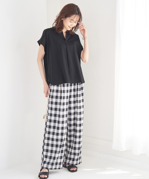 ROPE' PICNIC（ロペピクニック）の「スキッパーカットトップス（Tシャツ/カットソー・レディース・ブラック/ベージュ/ブルー系その他・38）」の17枚目の写真