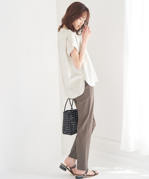 ROPE' PICNIC（ロペピクニック）の「スキッパーカットトップス（Tシャツ/カットソー・レディース・ブラック/ベージュ/ブルー系その他・38）」の21枚目の写真