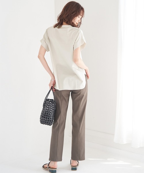 ROPE' PICNIC（ロペピクニック）の「スキッパーカットトップス（Tシャツ/カットソー・レディース・ブラック/ベージュ/ブルー系その他・38）」の8枚目の写真