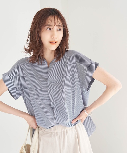 ROPE' PICNIC（ロペピクニック）の「スキッパーカットトップス（Tシャツ/カットソー・レディース・ブラック/ベージュ/ブルー系その他・38）」の5枚目の写真