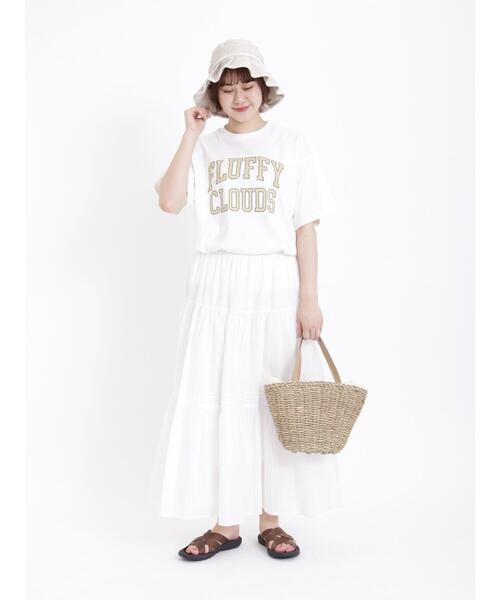 Samansa Mos2（サマンサ モスモス）の「【UV加工】ロゴTシャツ（Tシャツ/カットソー・レディース・チャコールグレー/ブルー/ピンク/オフホワイト・F）」の14枚目の写真