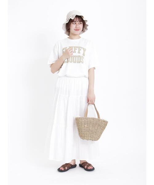 Samansa Mos2（サマンサ モスモス）の「【UV加工】ロゴTシャツ（Tシャツ/カットソー・レディース・チャコールグレー/ブルー/ピンク/オフホワイト・F）」の15枚目の写真