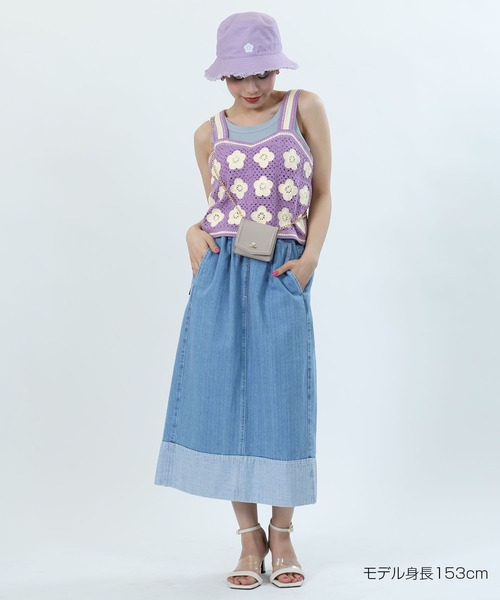 MARY QUANT(マリークワント)の「デイジークロッシェライク ビスチェ(キャミソール・レディース・パープル/ネイビー/ブラック・M)」の13枚目の写真