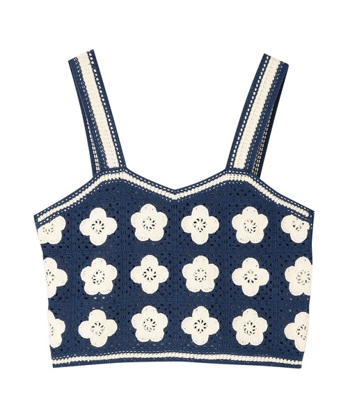 MARY QUANT(マリークワント)の「デイジークロッシェライク ビスチェ(キャミソール・レディース・パープル/ネイビー/ブラック・M)」の20枚目の写真