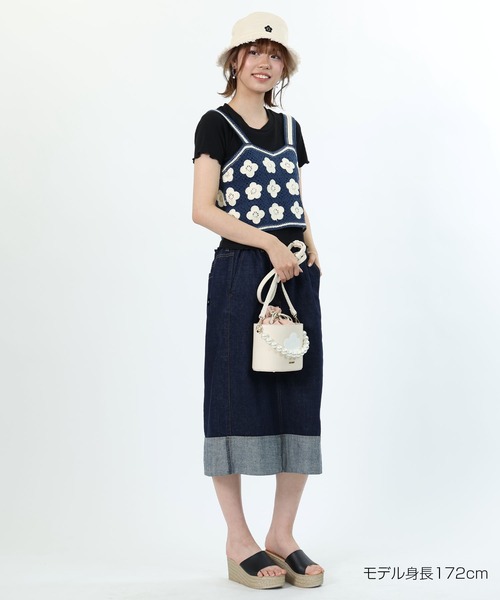 MARY QUANT(マリークワント)の「デイジークロッシェライク ビスチェ(キャミソール・レディース・パープル/ネイビー/ブラック・M)」の17枚目の写真