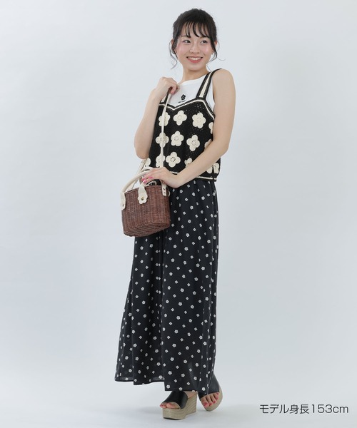 MARY QUANT(マリークワント)の「デイジークロッシェライク ビスチェ(キャミソール・レディース・パープル/ネイビー/ブラック・M)」の7枚目の写真