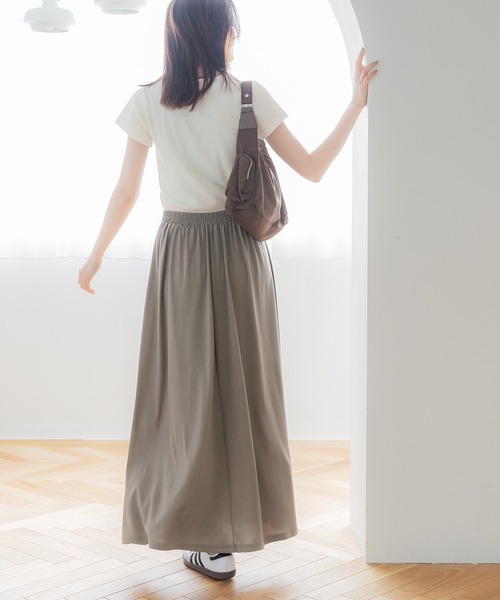 coca(coca)(コカ)の「\新色追加/とろみフレアスカート(スカート・レディース・アイボリー/グリーン/チャコール/テラコッタ/ブルー/ブラック/グレイッシュベージュ・SHORT/LONG)」の15枚目の写真