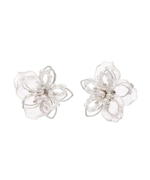 MERCURYDUO（マーキュリーデュオ）の「パールビーズフラワーモチーフイヤリング（イヤリング・レディース・シルバー/ゴールド・FREE）」の6枚目の写真