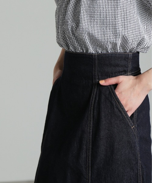 FREE'S MART（フリーズマート）の「◇[低身長サイズ/Sシリーズ対応]ラップ風マーメイドデニムスカート（スカート・レディース・ブラック系その他/ワンウォッシュ・MEDIUM/SMALL/X-SMALL）」の17枚目の写真