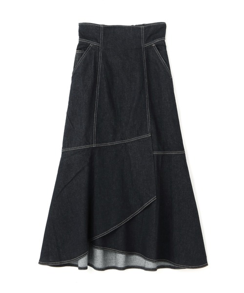 FREE'S MART（フリーズマート）の「◇[低身長サイズ/Sシリーズ対応]ラップ風マーメイドデニムスカート（スカート・レディース・ブラック系その他/ワンウォッシュ・MEDIUM/SMALL/X-SMALL）」の20枚目の写真