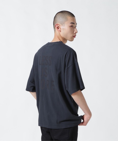 REMI RELIEF(レミレリーフ)の「REMI RELIEF(レミレリーフ)LW加工20/-天竺 別注BIGサイズT(LESS IS MORE KC)(Tシャツ/カットソー・メンズ・ブラック・L/M/XL)」の13枚目の写真