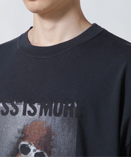 REMI RELIEF(レミレリーフ)の「REMI RELIEF(レミレリーフ)LW加工20/-天竺 別注BIGサイズT(LESS IS MORE KC)(Tシャツ/カットソー・メンズ・ブラック・L/M/XL)」の18枚目の写真