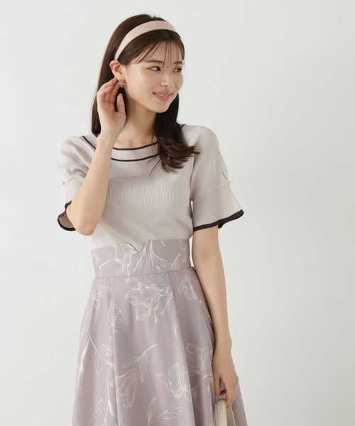 PROPORTION BODY DRESSING(プロポーションボディドレッシング)の「バイカラーニット / 1213270700(ニット/セーター・レディース・ブラック/グレー/ピンク・MEDIUM/SMALL)」の4枚目の写真