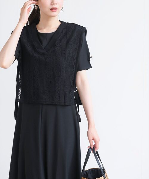 VERMEIL par iena透かしレースベスト ギフトラッピング可 ベスト レースベスト レディース 春 夏 40代 花柄レース タンク