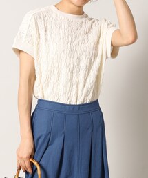 Cutie Blonde | フェミニンもカジュアルも！ 花柄シボシボ トップス(Tシャツ/カットソー)