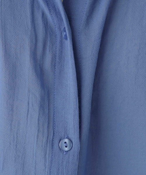 LEPSIM（レプシィム）の「シアーチュニック5分袖羽織り　961211（シャツ/ブラウス・レディース・キャメル/ブルー/ブラック/オフホワイト・FREE）」の22枚目の写真