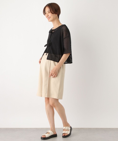 LEPSIM(レプシィム)の「【産前・産後対応】マタニティ/リネンライクタックハーフパンツ 961398(マタニティウェア/グッズ・レディース・ブラック/ベージュ・FREE)」の19枚目の写真