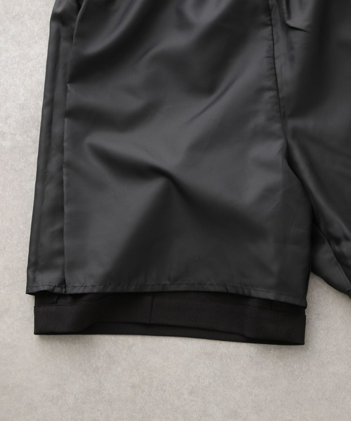 LEPSIM(レプシィム)の「【産前・産後対応】マタニティ/リネンライクタックハーフパンツ 961398(マタニティウェア/グッズ・レディース・ブラック/ベージュ・FREE)」の8枚目の写真