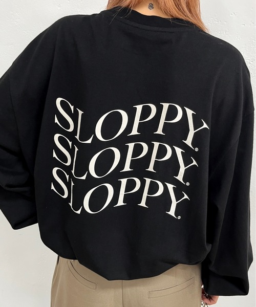 WHO'S WHO gallery(フーズフーギャラリー)の「《WEB限定》【SLOPPY/スロッピー】刺繍ロゴビッグロンT(Tシャツ/カットソー・レディース・ブラック/オフホワイト/ライトグレー/ブラウン・FREE)」の10枚目の写真