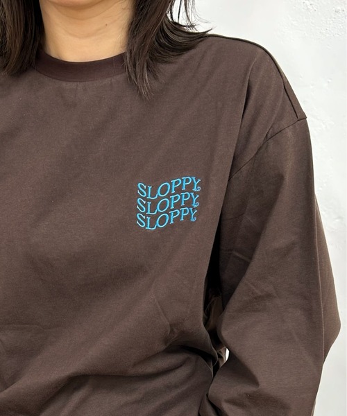 WHO'S WHO gallery(フーズフーギャラリー)の「《WEB限定》【SLOPPY/スロッピー】刺繍ロゴビッグロンT(Tシャツ/カットソー・レディース・ブラック/オフホワイト/ライトグレー/ブラウン・FREE)」の21枚目の写真