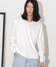 NANO universe（ナノユニバース）の「アンチスメルVネックTシャツ 長袖（Tシャツ/カットソー・メンズ）」