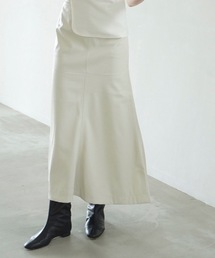 VEGAN LEATHER LONG SKIRT