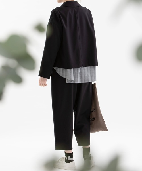nop de nod(ノップドゥノッド)の「Pomme ギャバパンツ(その他パンツ・レディース・ダークグレー/ブラック・3)」の14枚目の写真