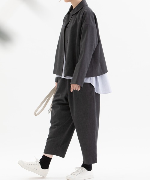 nop de nod(ノップドゥノッド)の「Pomme ギャバパンツ(その他パンツ・レディース・ダークグレー/ブラック・3)」の18枚目の写真