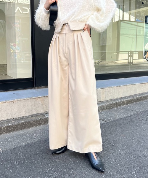 CAPRICIEUX LE'MAGE（カプリシューレマージュ）の「折返しパンツ（その他パンツ・レディース・ブラック/モカ/ライトベージュ・38/36）」の3枚目の写真