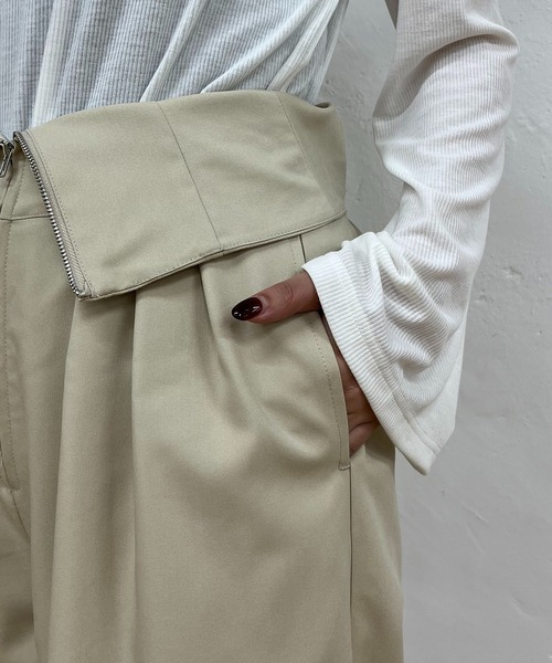 CAPRICIEUX LE'MAGE（カプリシューレマージュ）の「折返しパンツ（その他パンツ・レディース・ブラック/モカ/ライトベージュ・38/36）」の9枚目の写真