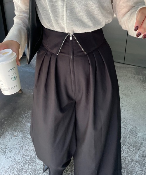 CAPRICIEUX LE'MAGE（カプリシューレマージュ）の「折返しパンツ（その他パンツ・レディース・ブラック/モカ/ライトベージュ・38/36）」の11枚目の写真