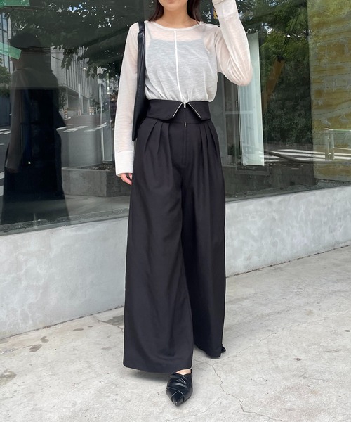 CAPRICIEUX LE'MAGE（カプリシューレマージュ）の「折返しパンツ（その他パンツ・レディース・ブラック/モカ/ライトベージュ・38/36）」の15枚目の写真