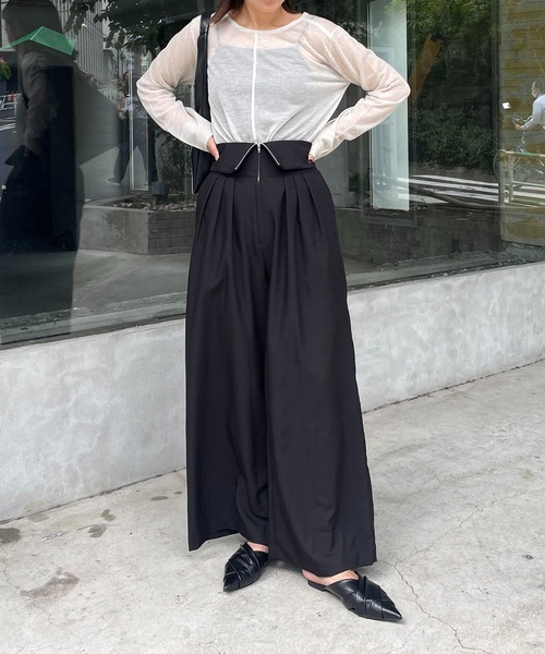 CAPRICIEUX LE'MAGE（カプリシューレマージュ）の「折返しパンツ（その他パンツ・レディース・ブラック/モカ/ライトベージュ・38/36）」の20枚目の写真