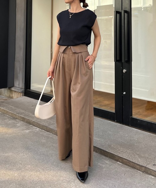 CAPRICIEUX LE'MAGE（カプリシューレマージュ）の「折返しパンツ（その他パンツ・レディース・ブラック/モカ/ライトベージュ・38/36）」の10枚目の写真