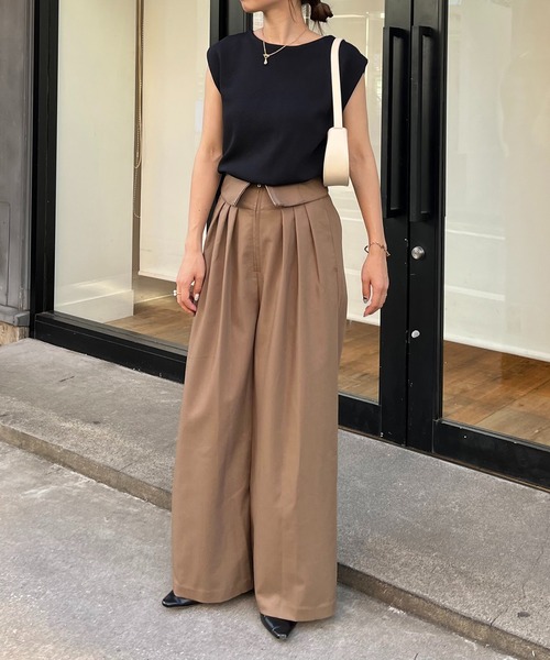 CAPRICIEUX LE'MAGE（カプリシューレマージュ）の「折返しパンツ（その他パンツ・レディース・ブラック/モカ/ライトベージュ・38/36）」の14枚目の写真