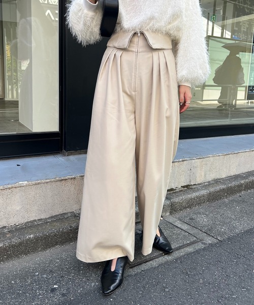 CAPRICIEUX LE'MAGE（カプリシューレマージュ）の「折返しパンツ（その他パンツ・レディース・ブラック/モカ/ライトベージュ・38/36）」の8枚目の写真