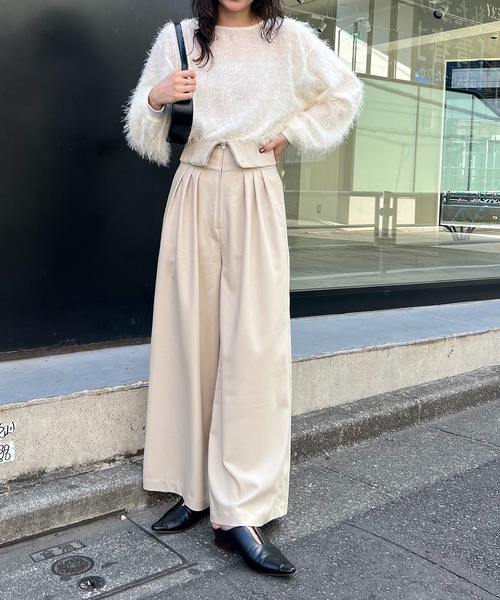 CAPRICIEUX LE'MAGE（カプリシューレマージュ）の「折返しパンツ（その他パンツ・レディース・ブラック/モカ/ライトベージュ・38/36）」の16枚目の写真