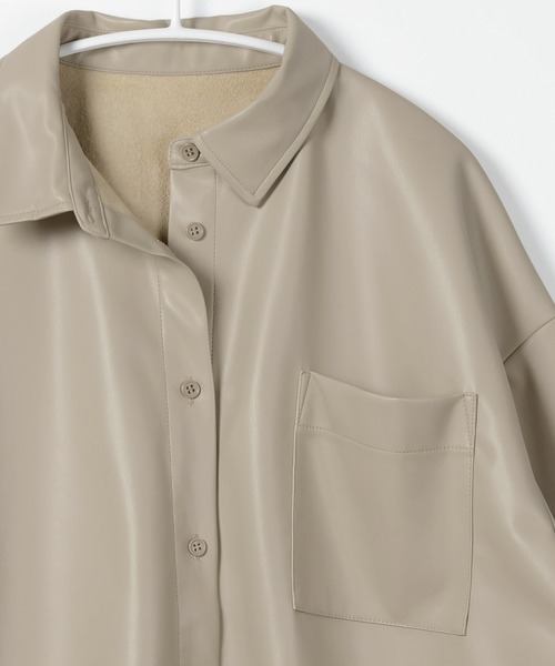 SeaRoomlynnVintageECOレザーシャツジャケット 【新品未使用】 Vintage ECOレザーシャツジャケット