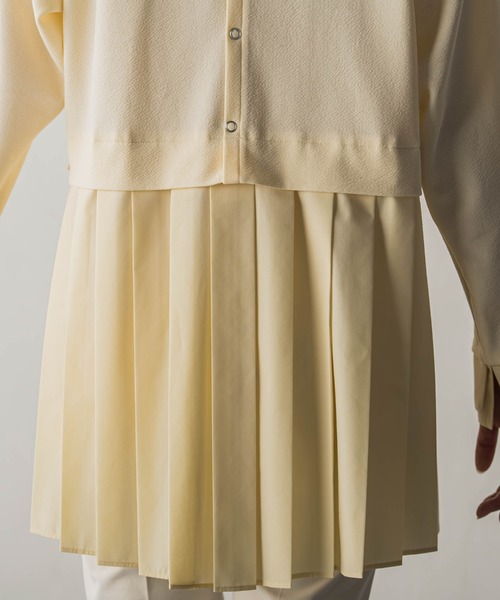 MAYSON GREY（メイソングレイ）の「プリーツドッキングプルオーバー（Tシャツ/カットソー・レディース・オフホワイト/グリーン/チャコールグレー・M）」の15枚目の写真