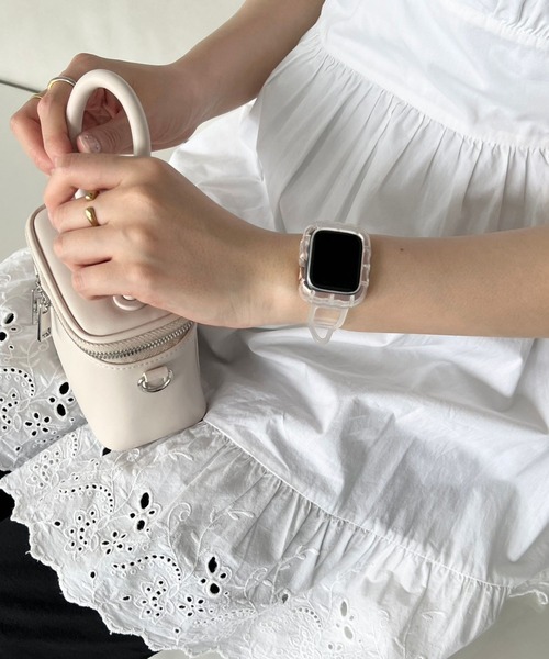 Me%（ミィパーセント）の「クリアナミナミAppleWatchバンド【38mm/40mm/41mm対応】976303（デジタル腕時計・レディース・その他/ブラック・FREE）」の6枚目の写真