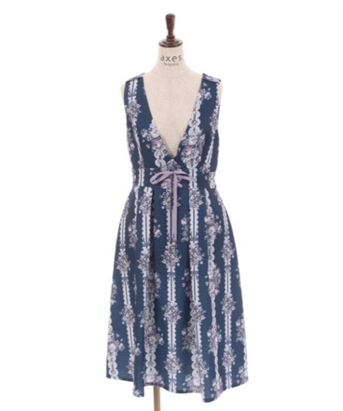 axes femme（アクシーズファム）の「ローズリボン柄ジャンスカ